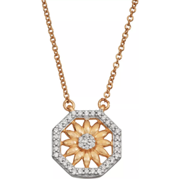 Sunflower Pendant Necklace - Gold/Silver/Diamonds