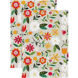 Retro Floral 2-pack Kitchen Towel Multicolour (76.2x50.8cm)