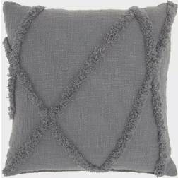 Mina Victory Distressed Geometric Complete Decoration Pillows Grey (60.96x60.96cm)