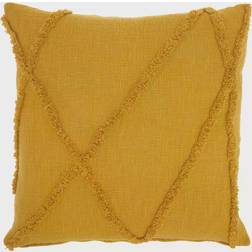Mina Victory Distressed Geometric Complete Decoration Pillows Yellow (60.96x60.96cm)
