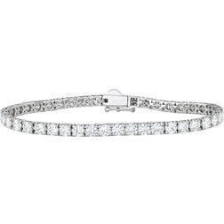 Charles & Colvard Lab-Created Moissanite Tennis Bracelet - White Gold/Transparent