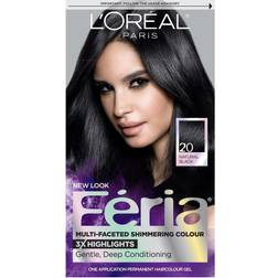 L'Oréal Paris Feria Permanent Haircolour Gel, Natural/Black 20 False