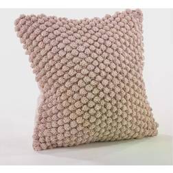 Saro Lifestyle Crochet Pom Pom Complete Decoration Pillows Pink (50.8x50.8cm)
