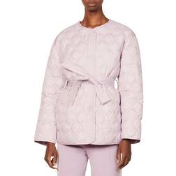 Sandro Rayja Quilted Belted Jacket - Lilac