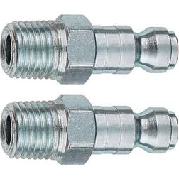 Tru-Flate Steel 1/4 in. T-Style Plug 1/4 in. Male 2 pc