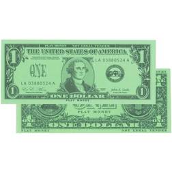 Learning Advantage Play $1 Bills, 100 pcs Green