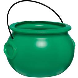 Amscan 6 in. St. Patrick's Day Green Plastic Pot of Gold Cauldron (3-Pack)