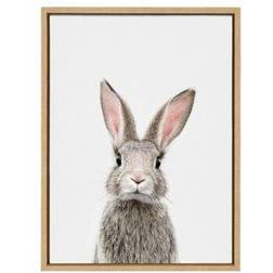 Kate & Laurel Sylvie Young Rabbit Framed Art 45.7x61cm