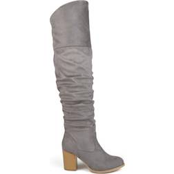 Journee Collection Kaison Extra Wide Calf - Grey