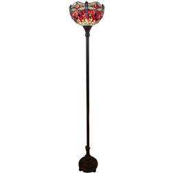 Amora Lighting Dragonfly Torchiere Floor Lamp 182.9cm