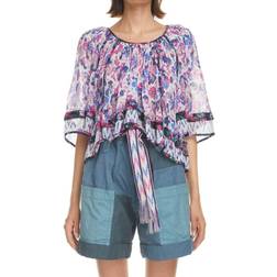 Isabel Marant Roxini Printed Top - Ecru