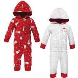 Hudson Baby Fleece Jumpsuits 2-Pack - Santa Snowman (11156571)