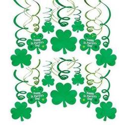 Amscan St. Patrick's Day Hanging decoration set 30 pieces swirl