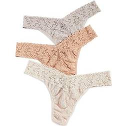 Hanky Panky Signature Lace Original Rise Thong 3-pack - Neutral