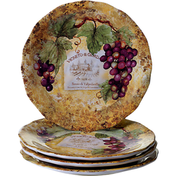 Certified International Gilded Wine Dinner Plate 11" 4