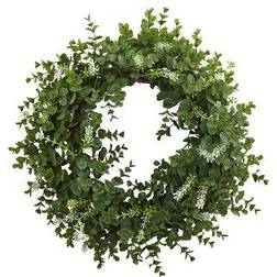 Nearly Natural Artificial Eucalyptus and Twig Wreath Decorative Item