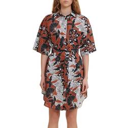 Maje Rodima Floral Print Shirt Dress - Ethnic Terracotta