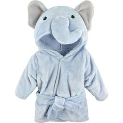 Hudson Baby Animal Face Hooded Bathrobe - Blue Elephant