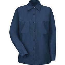 Red Kap Women's Long Sleeve Industrial Work Shirt - Navy