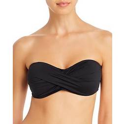 Tommy Bahama Pearl Twist Bandeau Bikini Top - Black