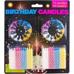 Deluxe birthday candle set Pack of 72