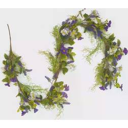 National Tree Company Artificial Purple Flower Garland Decorative Item