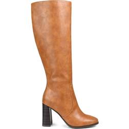 Journee Collection Karima Extra Wide Calf - Cognac