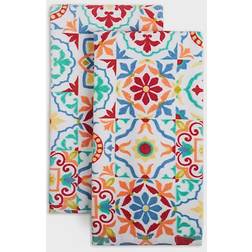 Fiesta Worn Tiles Kitchen Towel Orange (71.12x40.64)