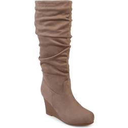 Journee Collection Haze Wide Calf - Taupe