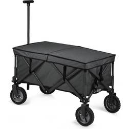 Picnic Time Oniva Adventure Wagon Elite Portable Utility Wagon with Table & Liner Grey