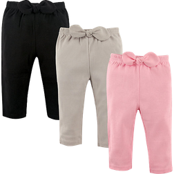 Hudson Infant Waist Bow Pants 3-pack - Pink/Black/Gray (10151220)