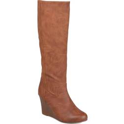 Journee Collection Langly Medium Calf - Brown