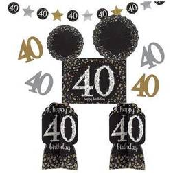 Amscan 269917 Sparkling 40th Celebration Room Decorating Kit