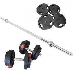 Gorilla Sports Pro Trigrip Dumbbell & Barbell Set 60kg