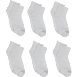 Hanes Women's Breathable Comfort Toe Seam Ankle Socks 6-pack - White/Grey Vent