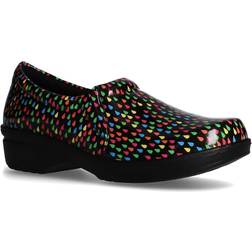 Easy Street Tiffany W - Black Neon Raindrops Patent