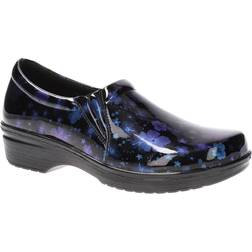 Easy Street Tiffany W - Black/Blue Metallic Floral Patent