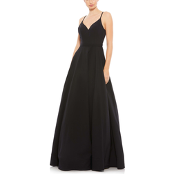 Mac Duggal Classic A-Line V-Neck Ballgown - Black