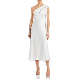 Amsale One Shoulder Bias Cut Dress - Ivory