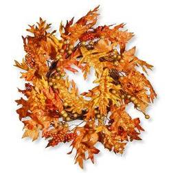 National Tree Company Maple Leaf and Berry Wreath Decorative Item