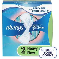 Always Infinity Size 2 Super Pads with Wings 32-pack 32-pack