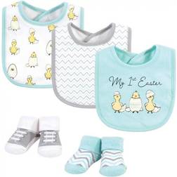 Hudson Cotton Bib and Sock Set Easter Chicks 5-pack