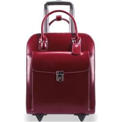 McKlein Uptown Wheeled Laptop Briefcase 15" - Red