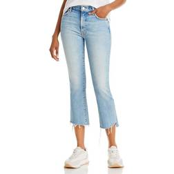 Mother The Insider High Rise Crop Step Fray Bootcut Jeans - I Confess