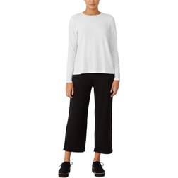 Eileen Fisher Women's Crewneck Long-Sleeve Top Plus Sizes - White