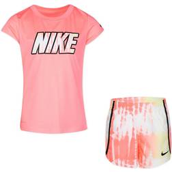 Nike Dri-FIT T-Shirt & Shorts Set Kids - Sunset Pulse