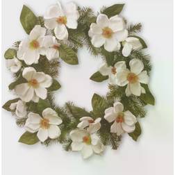 National Tree Company Artificial North Valley Spruce Magnolia Wreath Christmas Decoration