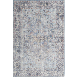 Nicole Curtis 57 Grand Traditional Bordered Area Rug Blue 60.96x114.3cm