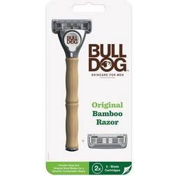 Bulldog Original Bamboo Razor + 2 Cartridges