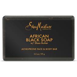 Shea Moisture African Black Soap Acne-Prone Face & Body Bar 99g 3.5oz